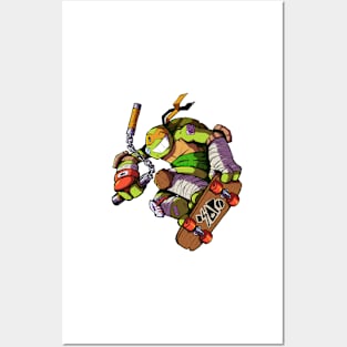 Mike The Skatete Ninja Turtle Posters and Art